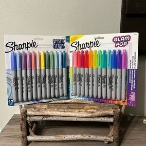 NIP SHARPIE GLAM POP AND MYSTIC GEMS 24 FINE POINT PERMANENT MARKERS
